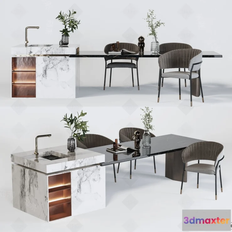 1390589 - Kitchen - 3D Models - 3D Interior Scenes - 151 3D Max