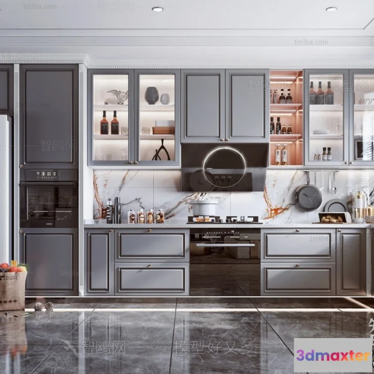 1390601 - Kitchen - Minimalist Style - 3D Interior Scene - 015 3D Max