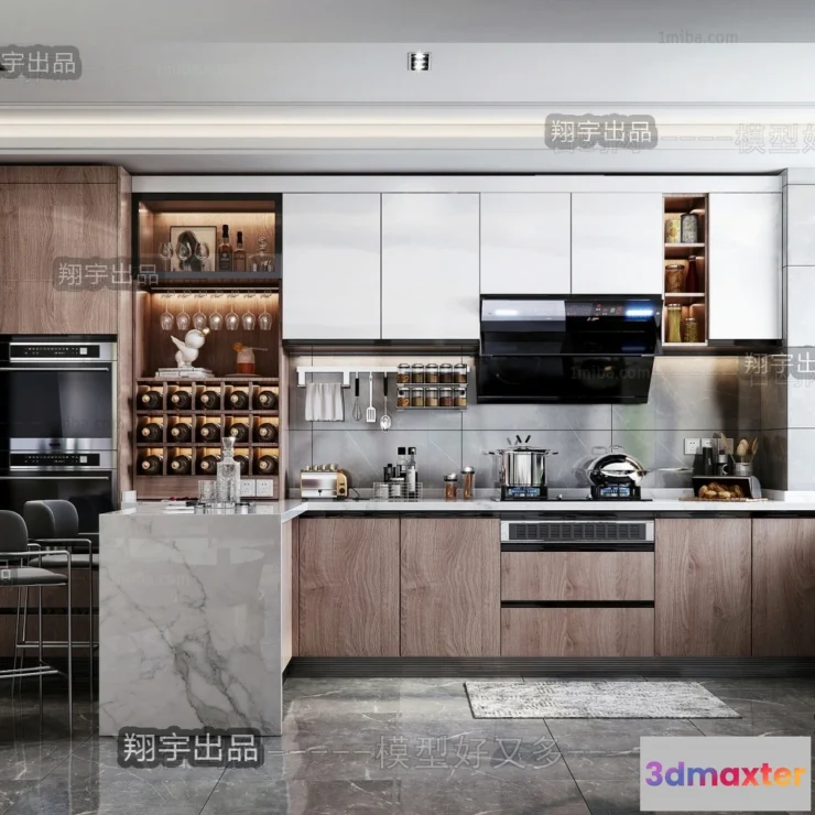 1390645 - Kitchen 3D Interior Scene - 3D Models - 056 3D Max