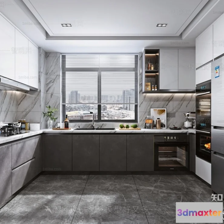 1390669 - Kitchen - Minimalist Style - 3D Interior Scene - 016 3D Max