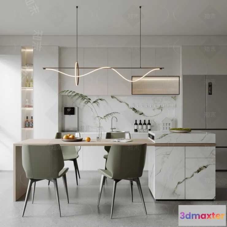 1390714 - Kitchen - 3D Models - 3D Interior Scenes - 153 3D Max