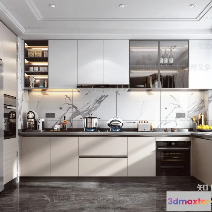 1390733 - Kitchen - Minimalist Style - 3D Interior Scene - 017 3D Max