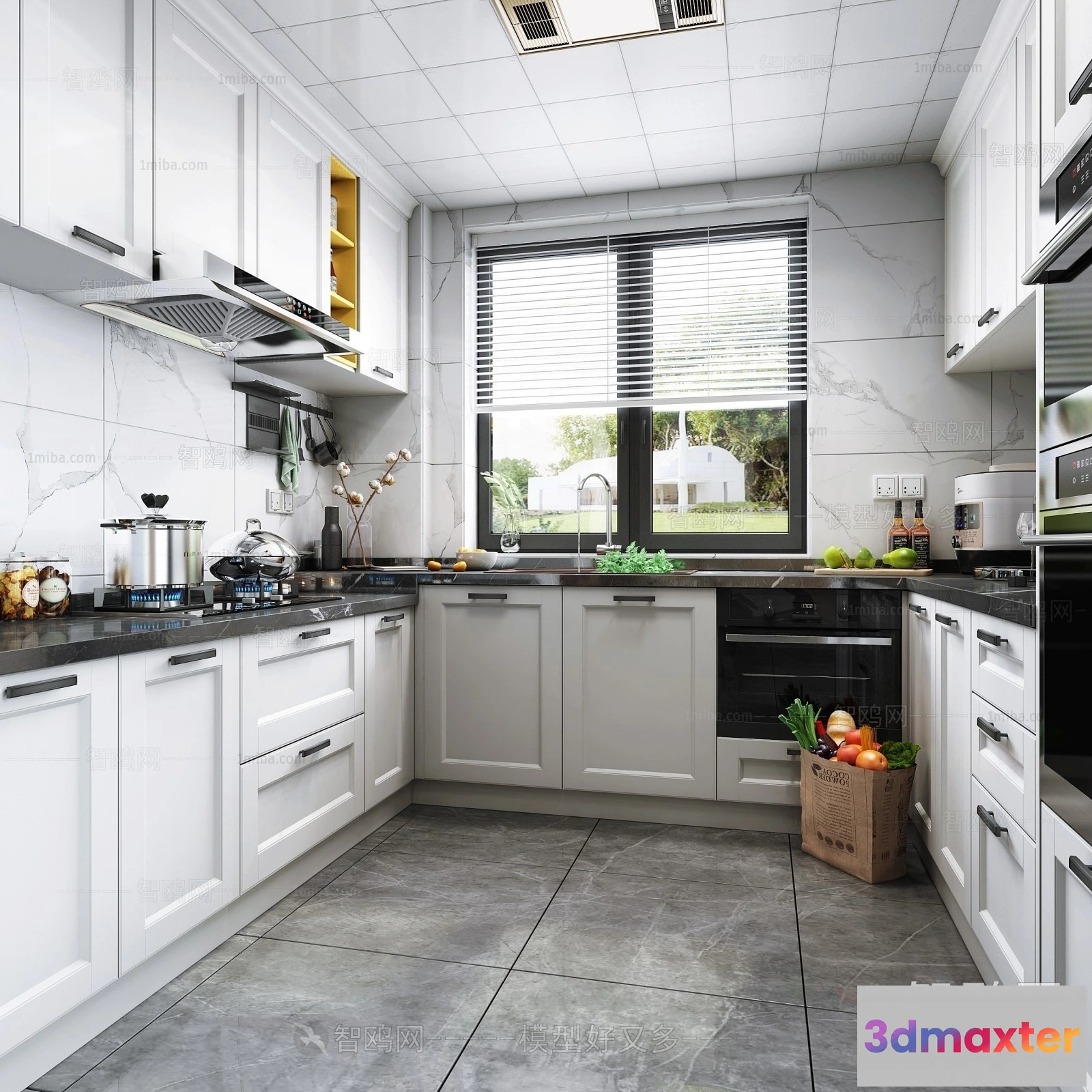 1390775 - Kitchen - 3D Interior Scene - Luxury Style - 005 3D Max