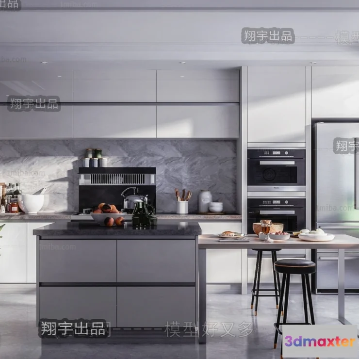 1390783 - Kitchen 3D Interior Scene - 3D Models - 058 3D Max