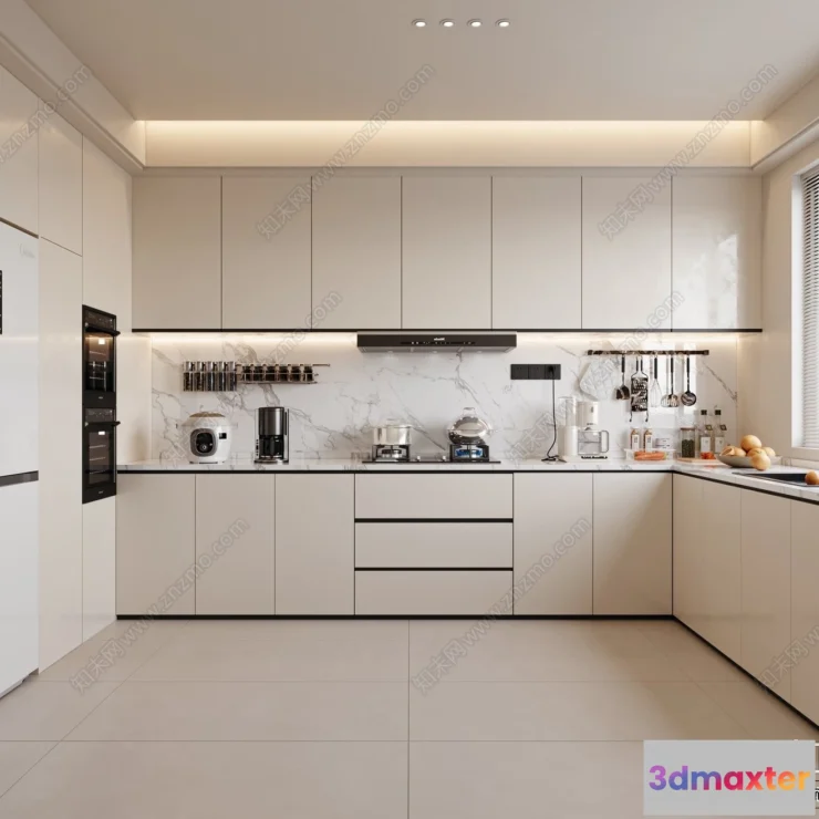 1390826 - Kitchen - 3D Models - 3D Interior Scenes - 155 3D Max