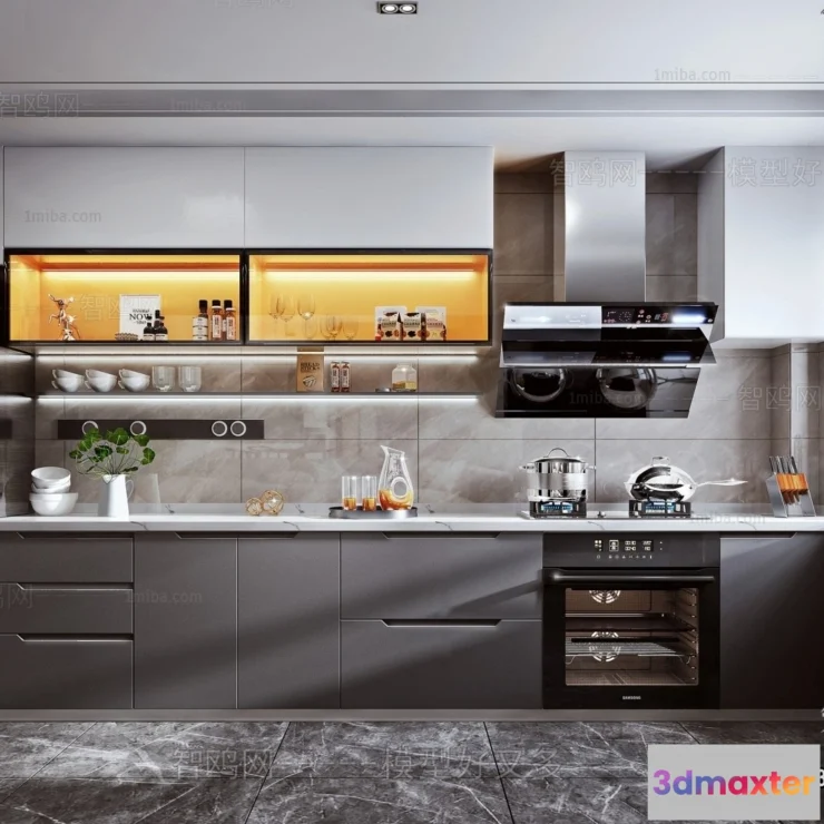 1390856 - Kitchen - Minimalist Style - 3D Interior Scene - 019 3D Max