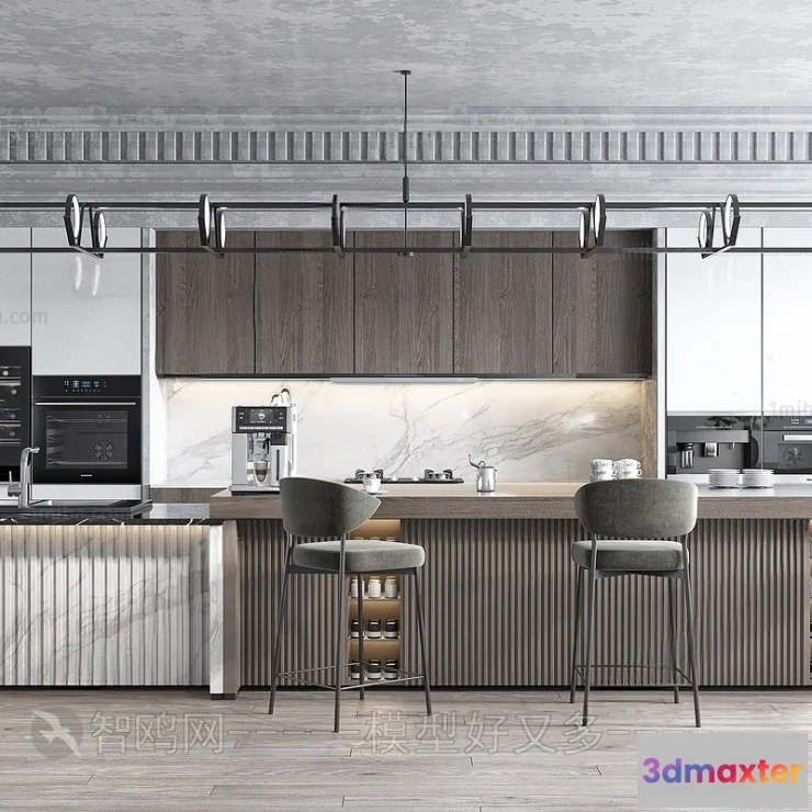 1390972 - Kitchen - Minimalist Style - 3D Interior Scene - 021 3D Max