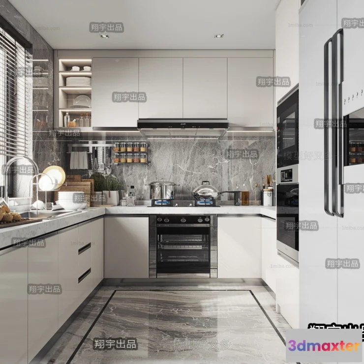 1390993 - Kitchen 3D Interior Scene - 3D Models - 061 3D Max