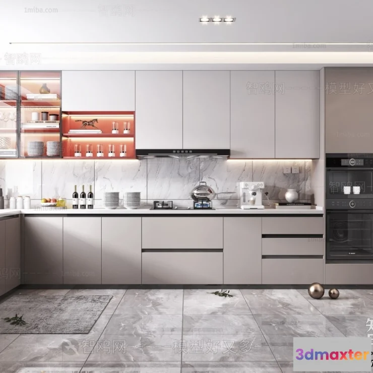 1391260 - Kitchen - Modern Style Interior 3D Scenes - 091 3D Max