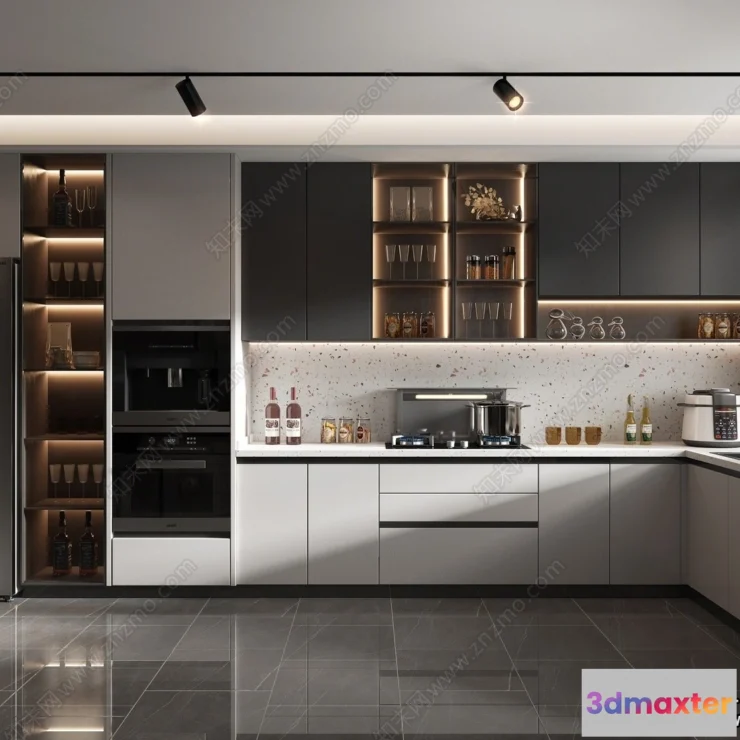 1391493 - Kitchen - Modern Style Interior 3D Scenes - 096 3D Max