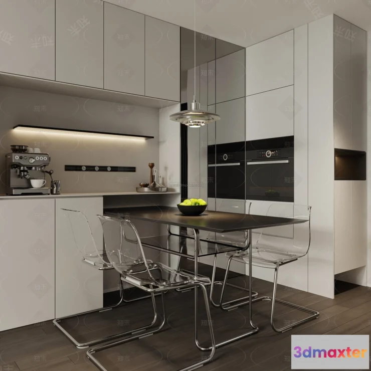 1572976 - Modern Style Interior 3D Blocks and 3D Models - Kitchen 3D Scene - 622 3D Max