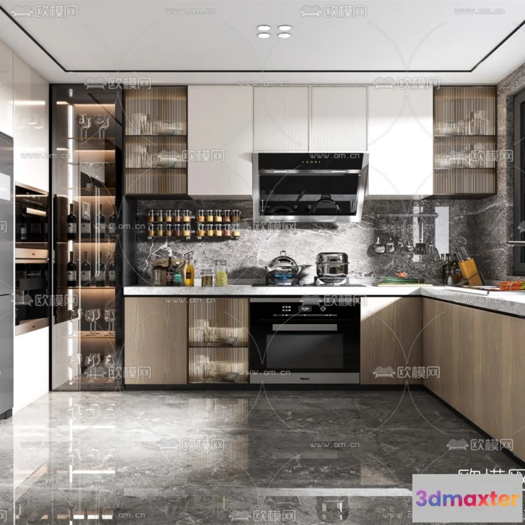 1580398 - Luxury Style Interior 3D Blocks - Kitchen 3D Model - 269 3D Max