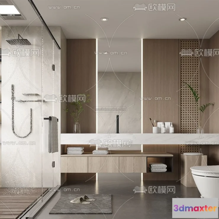 1580410 - Modern Style Interior 3D Blocks - Kitchen 3D Model - 264 3D Max