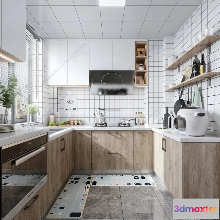 1580444 - Nordic Style Interior 3D Blocks - Kitchen 3D Model - 435 3D Max