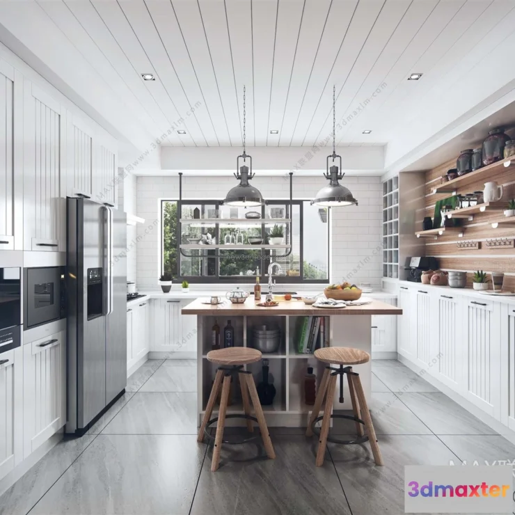 1580446 - Nordic Style Interior 3D Blocks - Kitchen 3D Model - 436 3D Max