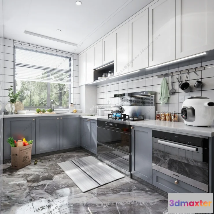 1580464 - Nordic Style Interior 3D Blocks - Kitchen 3D Model - 445 3D Max