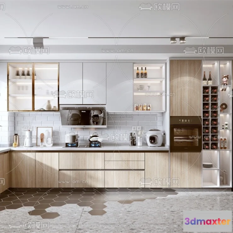 1580476 - Nordic Style Interior 3D Blocks - Kitchen 3D Model - 451 3D Max