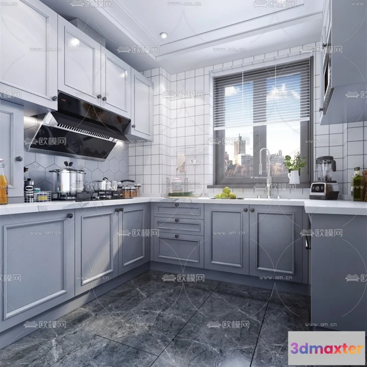 1580482 - Nordic Style Interior 3D Blocks - Kitchen 3D Model - 454 3D Max