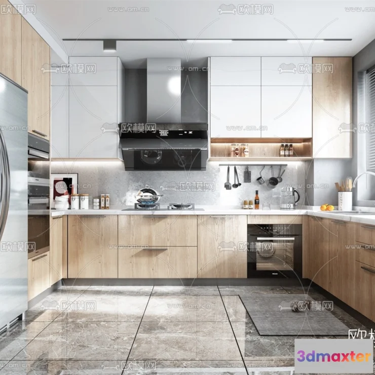 1580488 - Nordic Style Interior 3D Blocks - Kitchen 3D Model - 457 3D Max