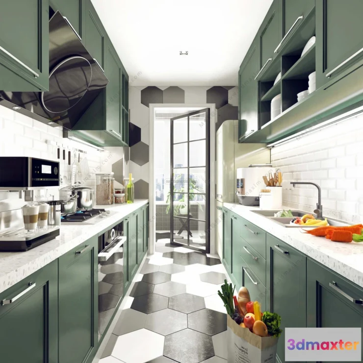 1580514 - Nordic Style Interior 3D Blocks - Kitchen 3D Model - 470 3D Max