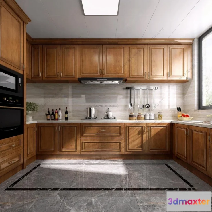 1580516 - Europe Style Interior 3D Blocks - Kitchen 3D Model - 296 3D Max