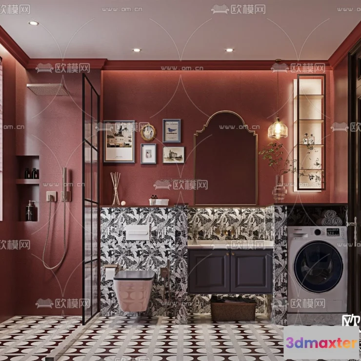 1580540 - Europe Style Interior 3D Blocks - Kitchen 3D Model - 308 3D Max