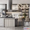 1580562 - Black - White - Gray Colors Interior 3D Blocks - Kitchen 3D Scene - 209 3D Max