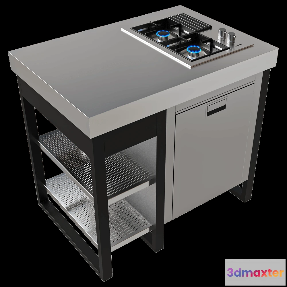 1645860 - Fogher - Cabinet model with gas stove DX 3D Max