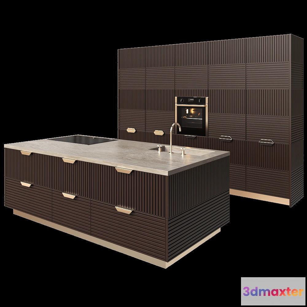 1645920 - TM Italia - Kitchen MIUCCIA COMPOSIZIONE ISOLA E COLONNE 3D Max