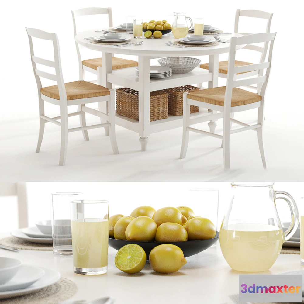 1645956 - kitchen - Dining table for kitchen 03 3D Max