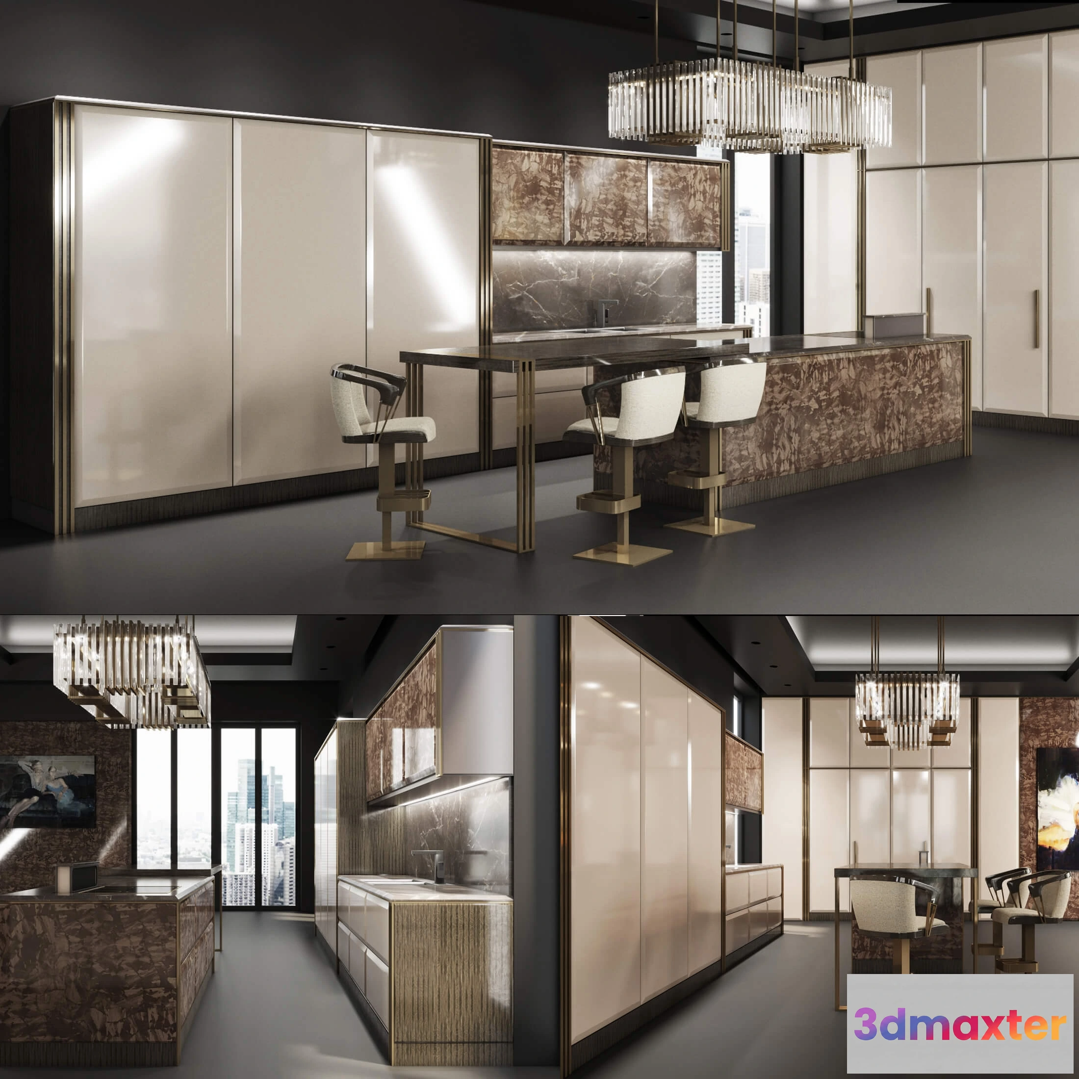 1646011 - kitchen - Kitchen Bizzotto factories Infinity series 3D Max