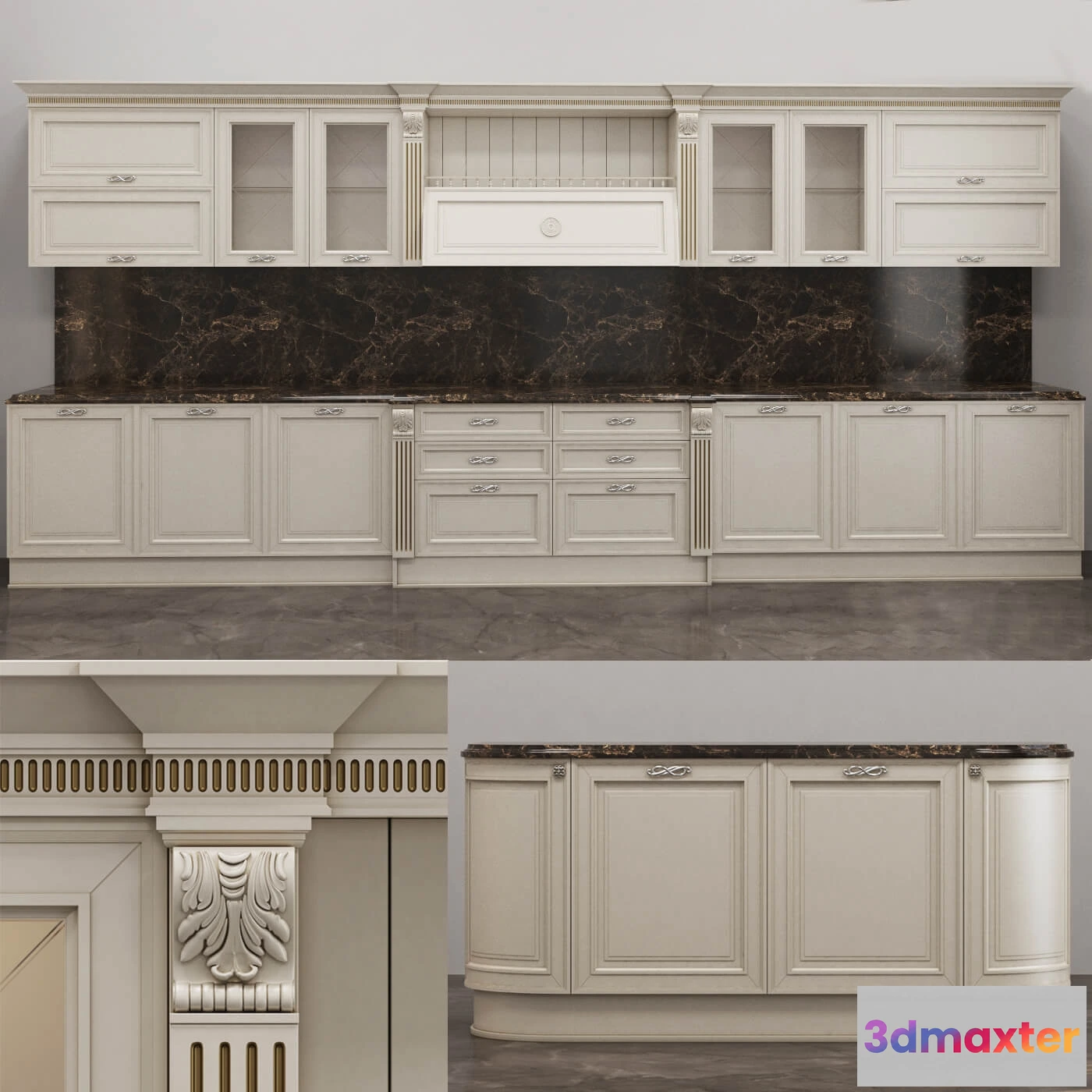 1646023 - kitchen - Kitchen Caviar Miton Cucine 3D Max