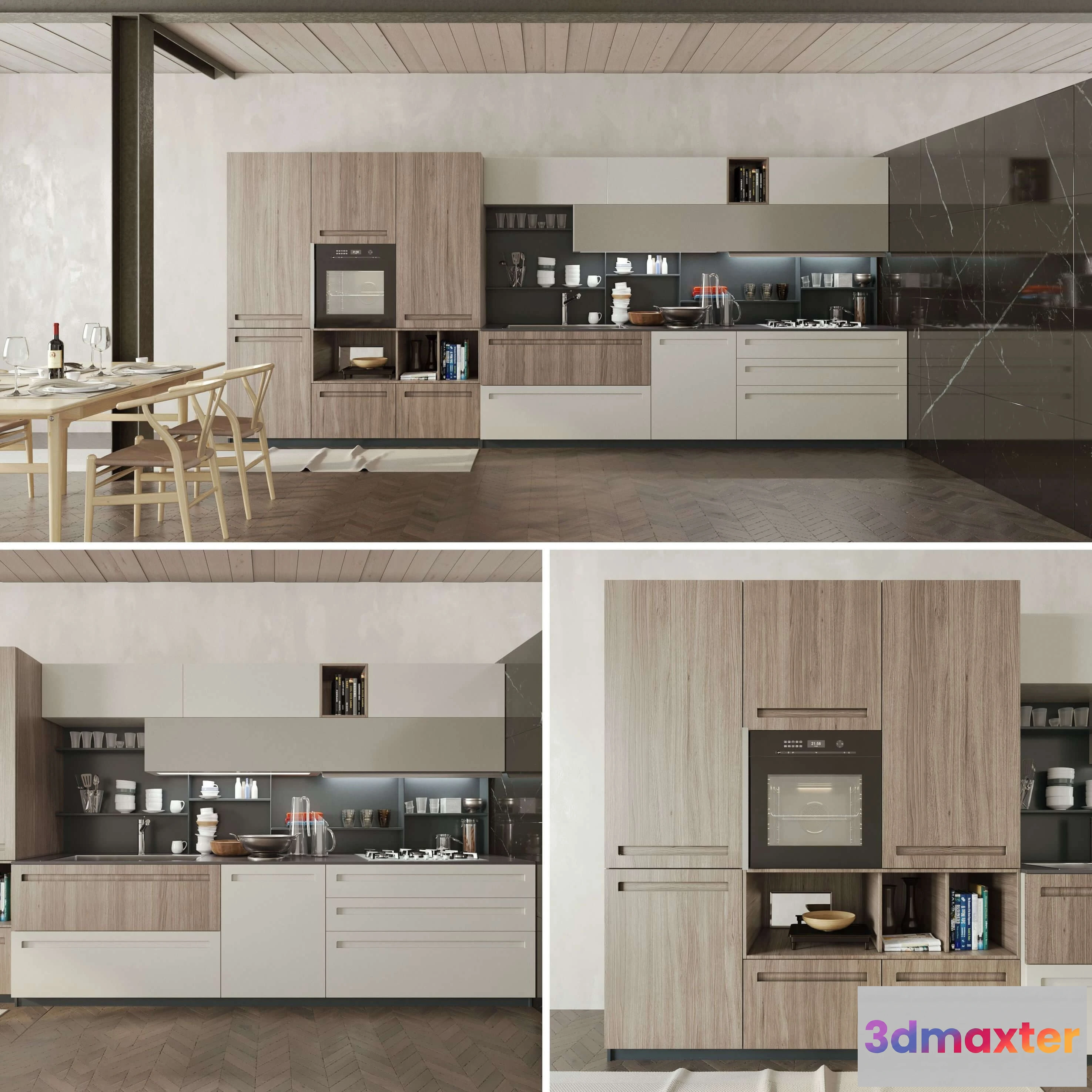 1646025 - kitchen - Kitchen Cucina Mood Stosa 3D Max