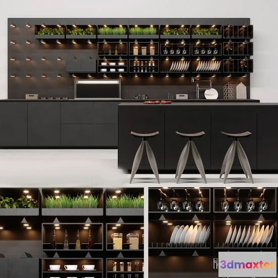 1646027 - kitchen - Kitchen Dark Soul 3D Max