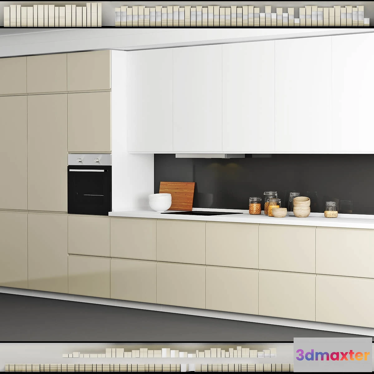 1646094 - kitchen - Ikea Kitchen Method Vokstorp 3D Max