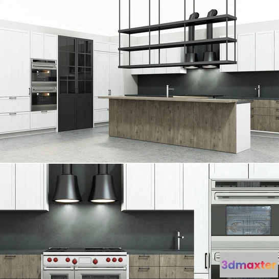 1646108 - kitchen - Industrial style kitchen 3D Max