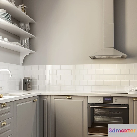 1646136 - kitchen - IKEA Budbin kitchen 3D Max