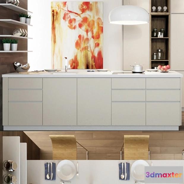 1646152 - kitchen - Kitchen Furniture 406 3D Max