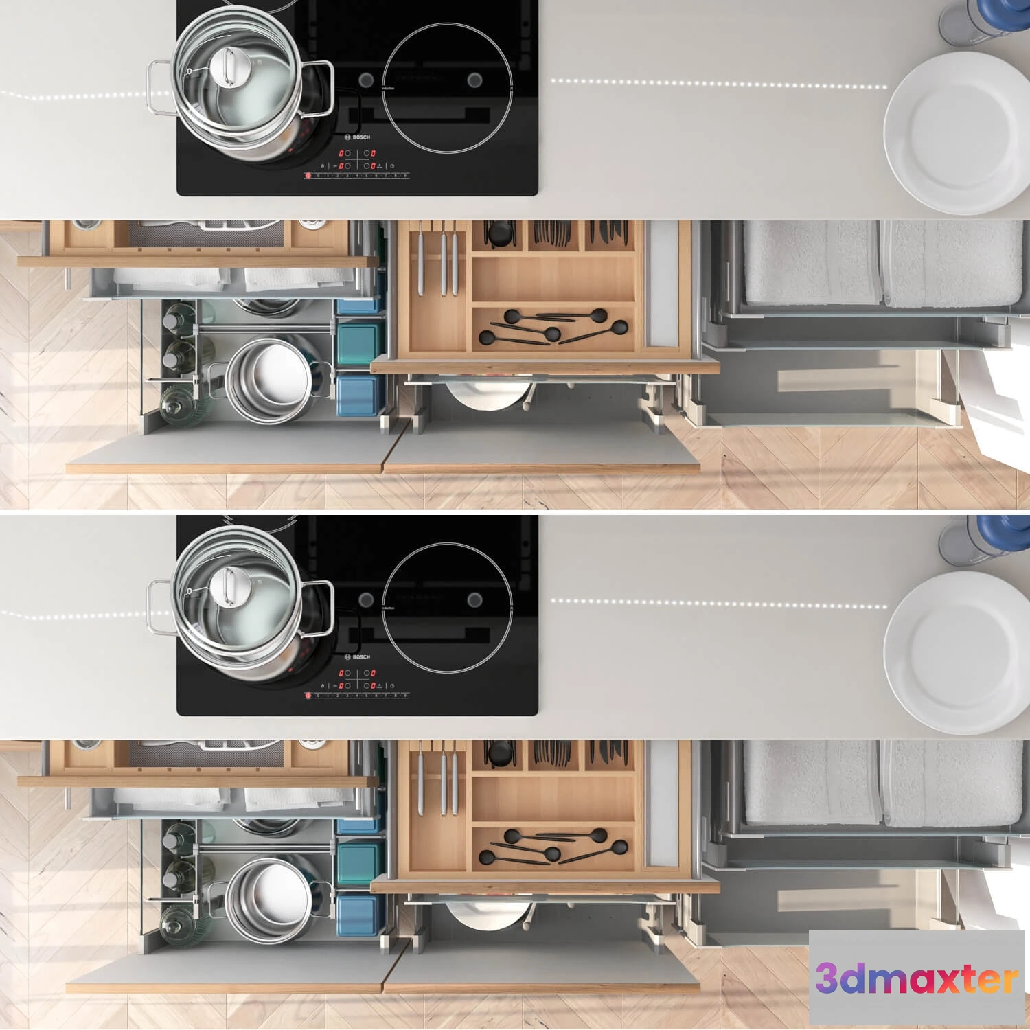 1646162 - kitchen - Kitchen furniture 256 3D Max