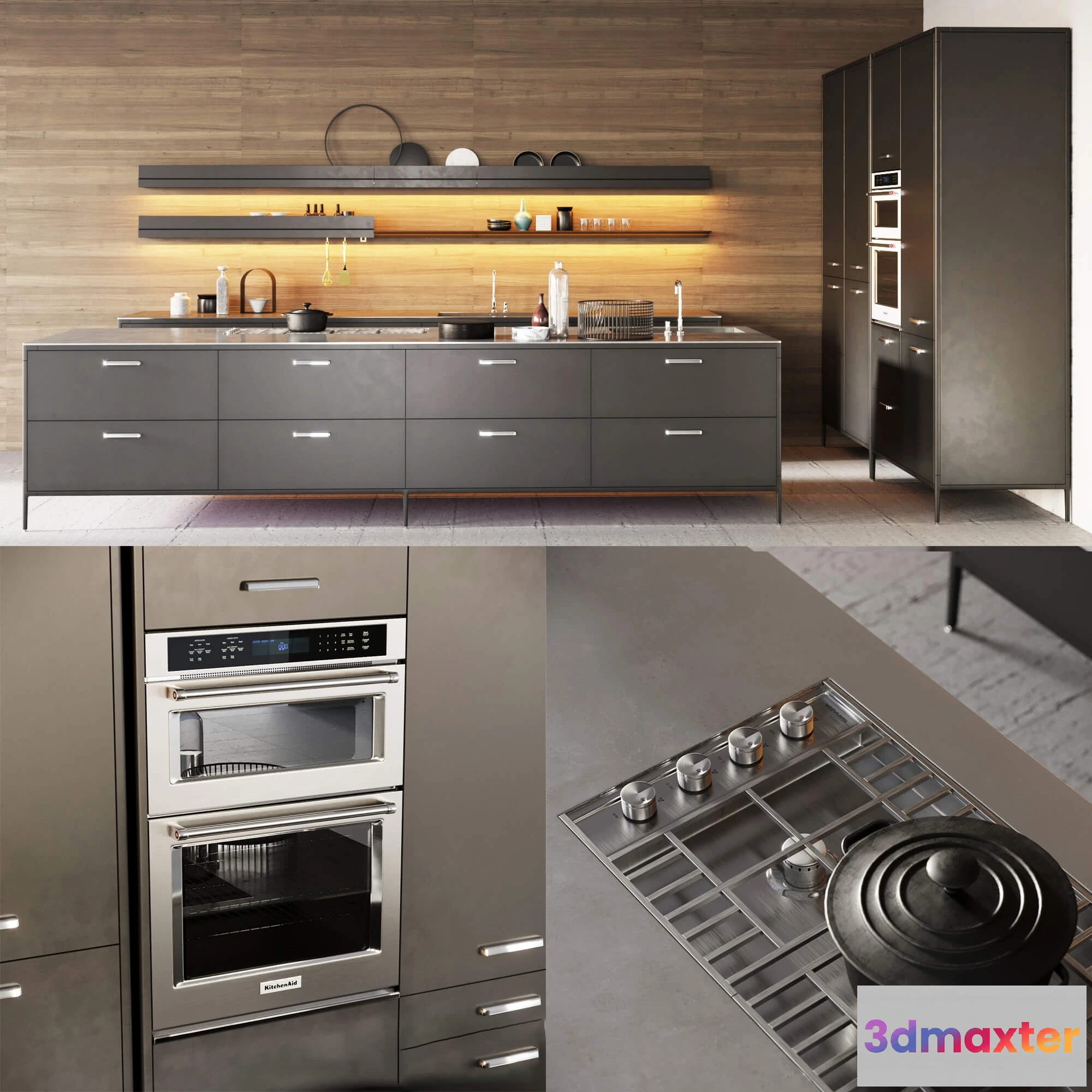 1646188 - kitchen - Kitchen Set Cesar Unit 3 3D Max