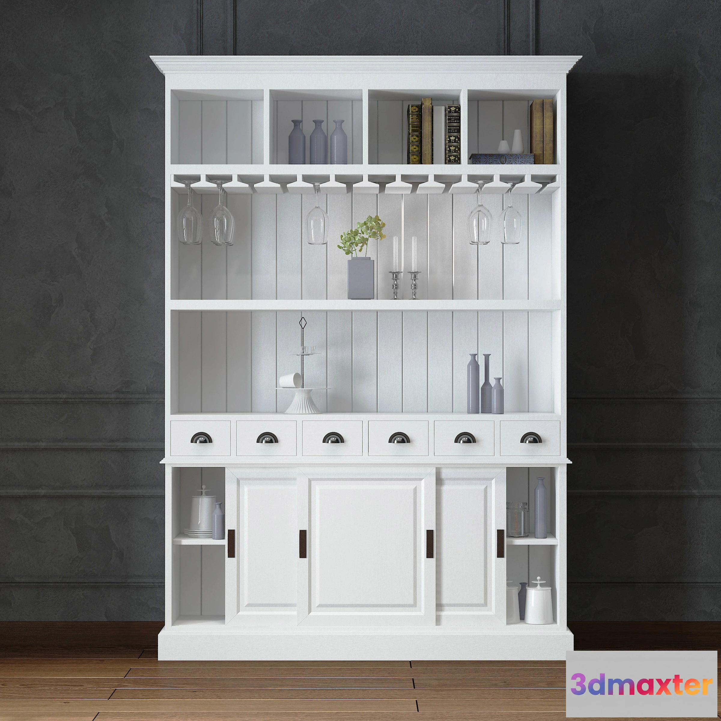 1646208 - kitchen - Chablis wine cabinet 3D Max