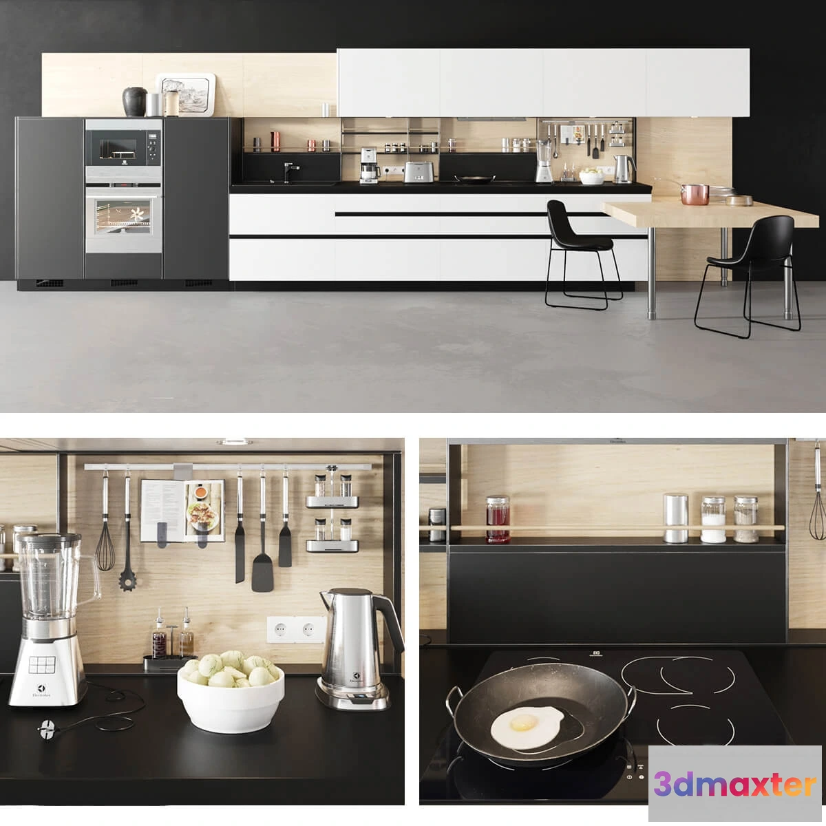 1646218 - kitchen - AVE Electrolux volume & Poliform Varenna kitchen 3D Max