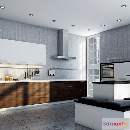 1646262 - kitchen - ALNO Plan Contrast 3D Max