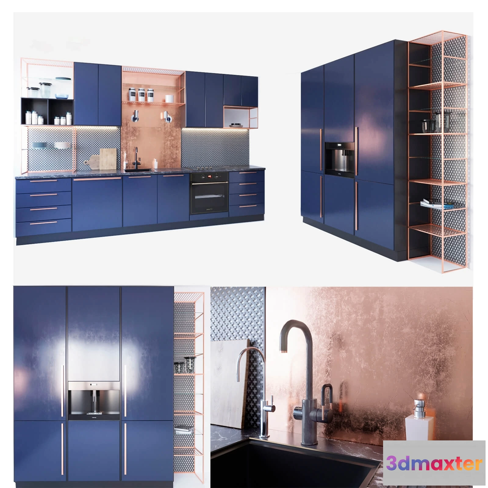 1646270 - kitchen - 98’Atelier Kitchen 3D Max