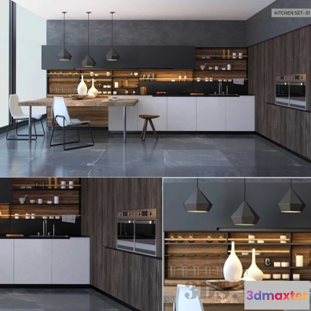 1646290 - kitchen - Kitchen set 3D Max