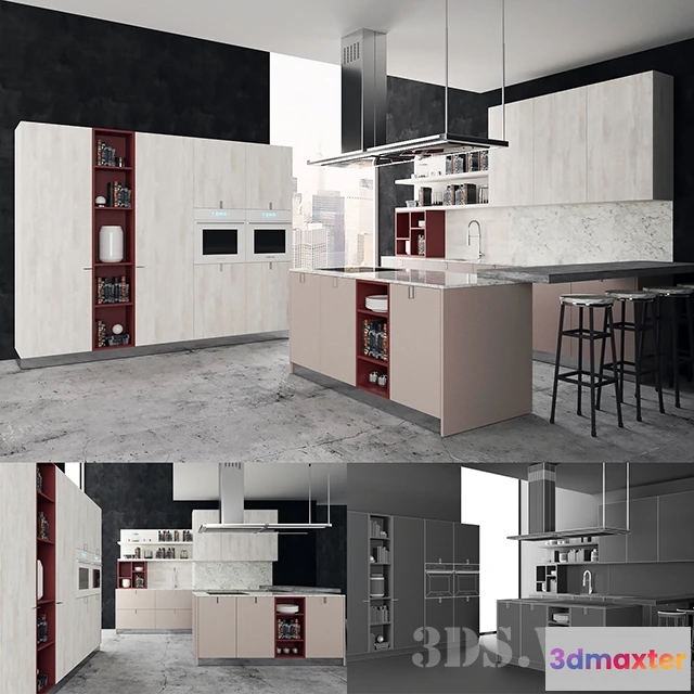 1646314 - kitchen - Alvic modern kitchen 3D Max