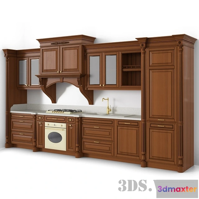 1646328 - kitchen - Italian classic straight kitchen IT.013.001.06 3D Max