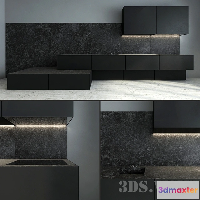 1646336 - kitchen - Maya Kitchen. Minotti Cucine Factory 3D Max