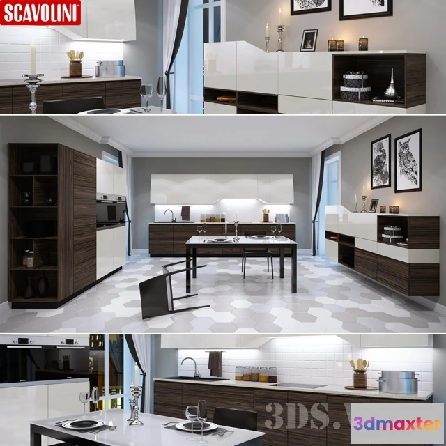1646354 - kitchen - Scavolini Flux Kitchen 3D Max