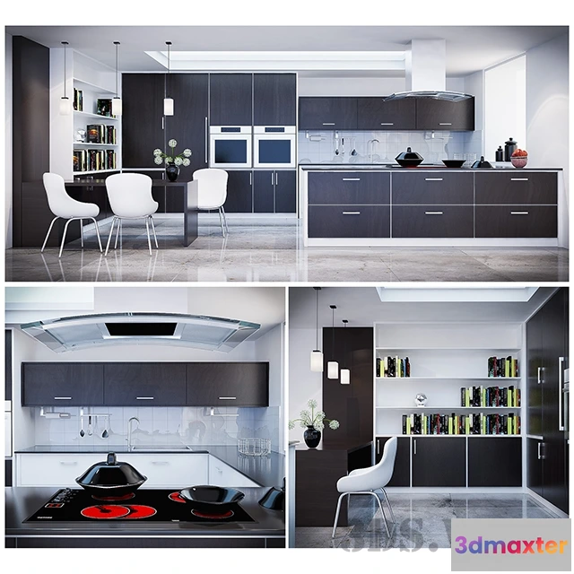 1646374 - kitchen - Beautiful modern kitchen 3D Max